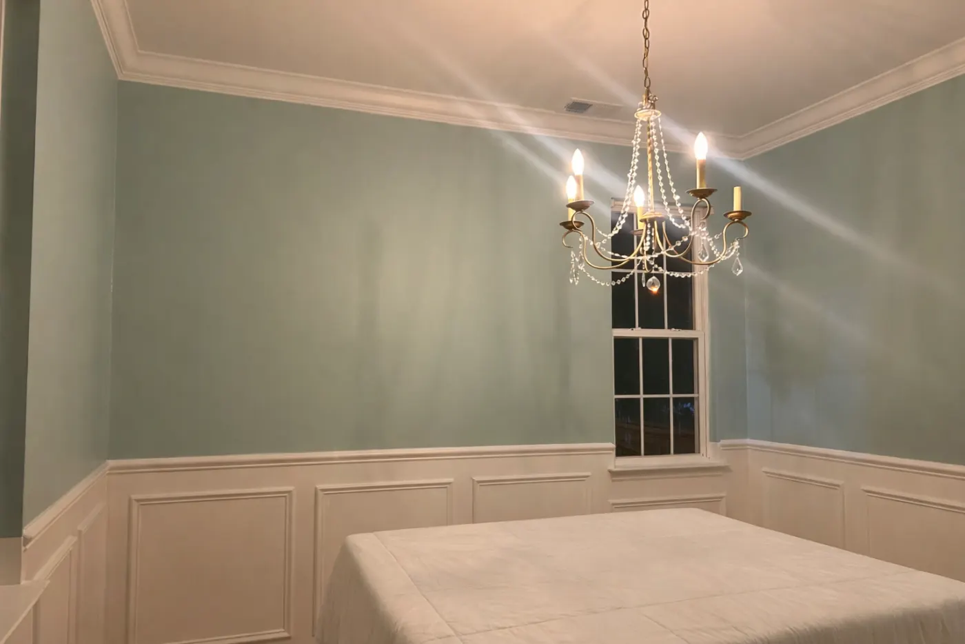 Sage Dining Room & Wainscoting